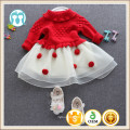 robes de noël enfants chandails rouges jupes pour enfants XMAS BABY RED SWEATERS ROBES ROBES ROBE BONNE QUALITE